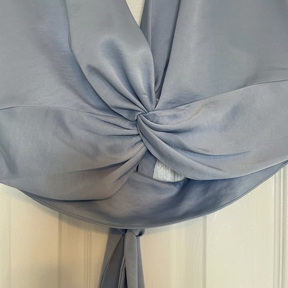 ZARA Knotted Satin Crop Top - Picture 4 of 7